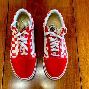 Mens Vans Asher Red Shoe